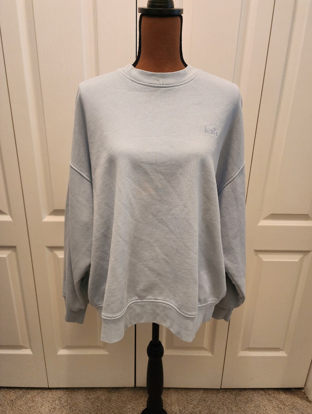 Levi's Pale Blue 100% Cotton  Crewneck Sweatshirt